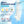 White detergent powder falls into clear blue water, creating bubbles and splashes. Three circular icons represent detergent, booster, and 3X enzyme components. Large text reads 